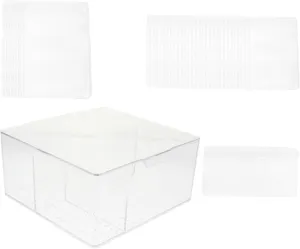 1set Box Jewelry Box Clear Pvc Zipper Lock Bags Clear Beads Bin Plastic Earrings Self Seal Jewelry Plastic Drawers Organizer Small Acrylic Compartment Container, IDHFNDCCCUS-B0CX1WV755