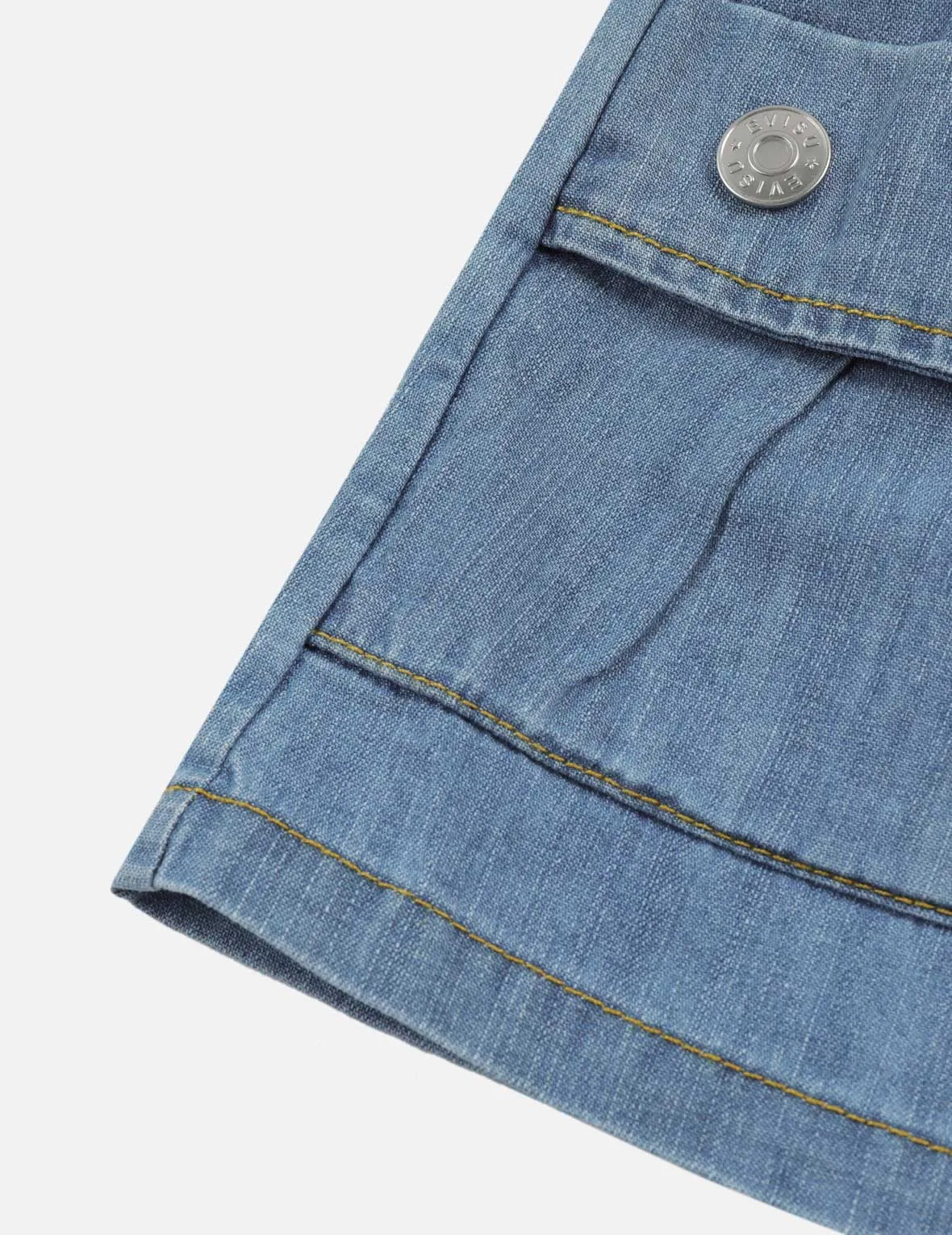 2-in-1 Multi-Pocket and Print Regular Fit Denim Dress