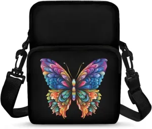 2 Layer Polyester Crossbody Chest Bag Satchel Sling Bags Waist Pouches for Women Girls