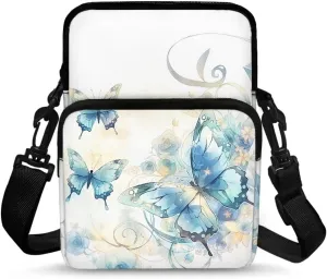 2 Layer Polyester Crossbody Chest Bag Satchel Sling Bags Waist Pouches for Women Girls