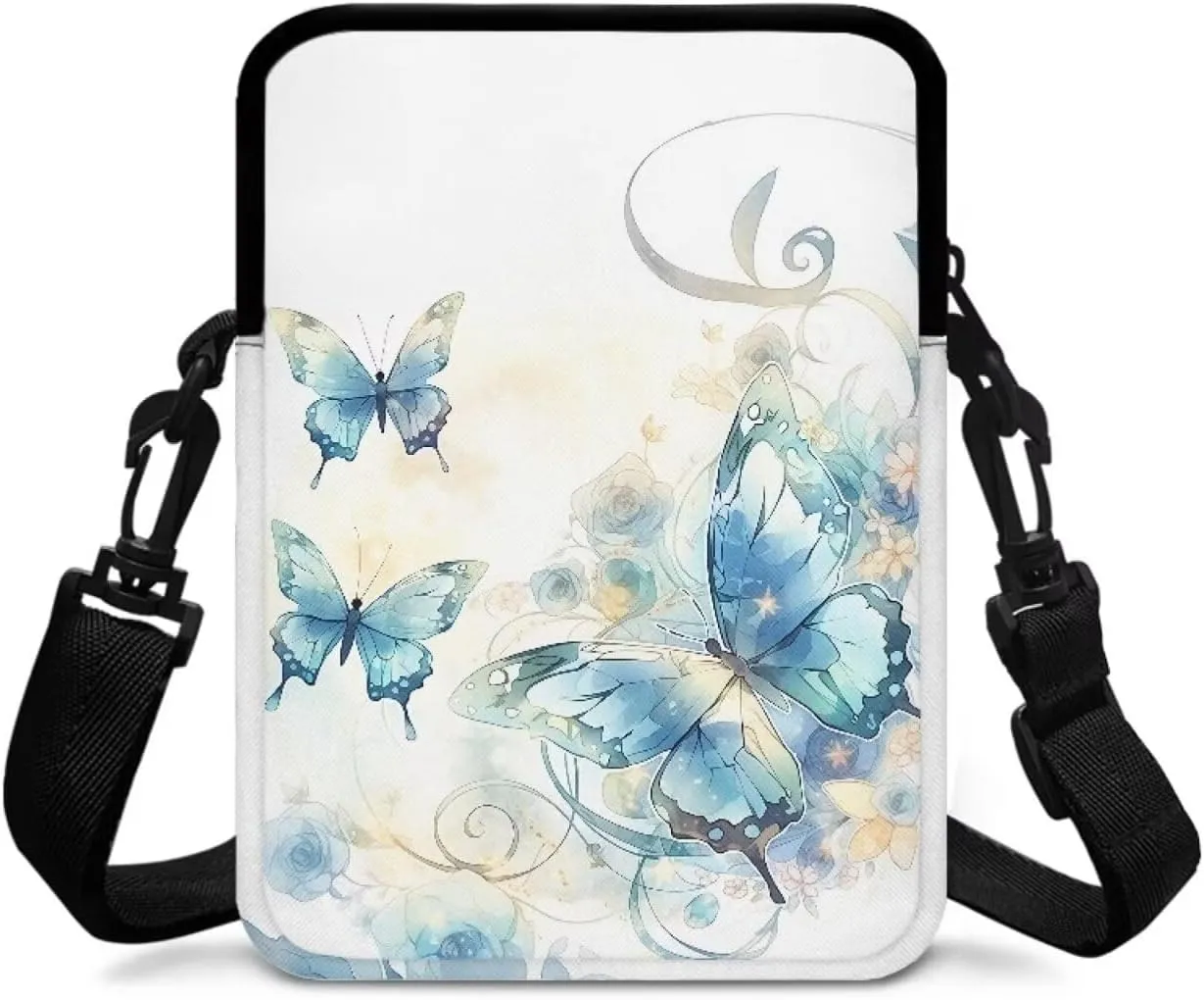 2 Layer Polyester Crossbody Chest Bag Satchel Sling Bags Waist Pouches for Women Girls