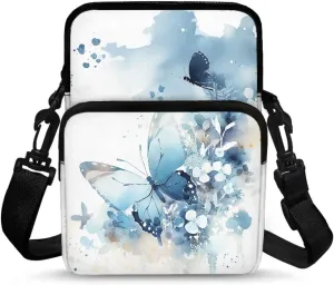 2 Layer Polyester Crossbody Chest Bag Satchel Sling Bags Waist Pouches for Women Girls