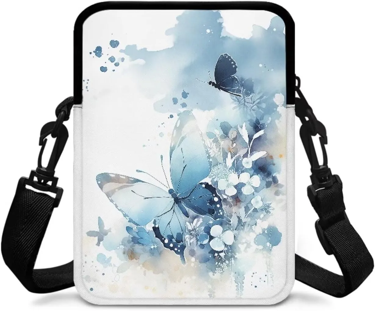2 Layer Polyester Crossbody Chest Bag Satchel Sling Bags Waist Pouches for Women Girls