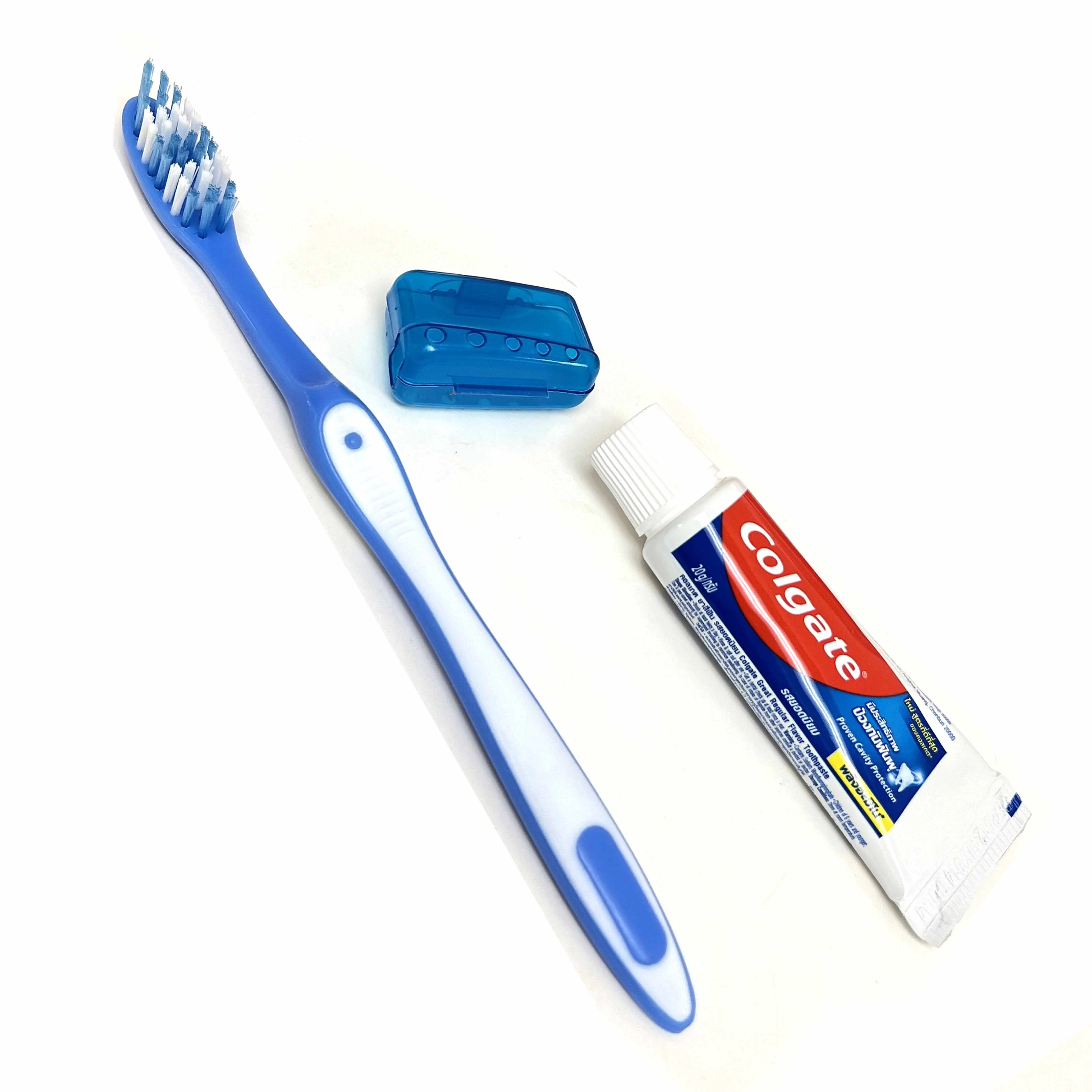 2 Pack Medium Toothbrush Traveling Pouch Kit .71oz Colgate Toothpaste Camping