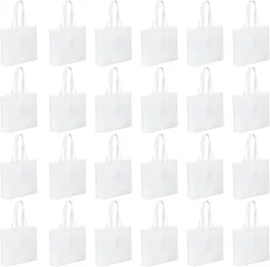 24 Pack: Reusable Tote Bag