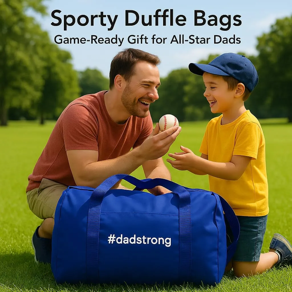 24 Sporty Duffle Bags Set - Customizable Text, Logo - Polyester, Adjustable Strap, Front Pocket, Roll Styling - Royal Blue