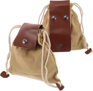 2PCS Outdoor Foraging Pouch Collapsible Canvas Storage Bag for Mushroom Picking Lightweight Folded Dump Pouch for Camping Hiking and Fruit Harvesting