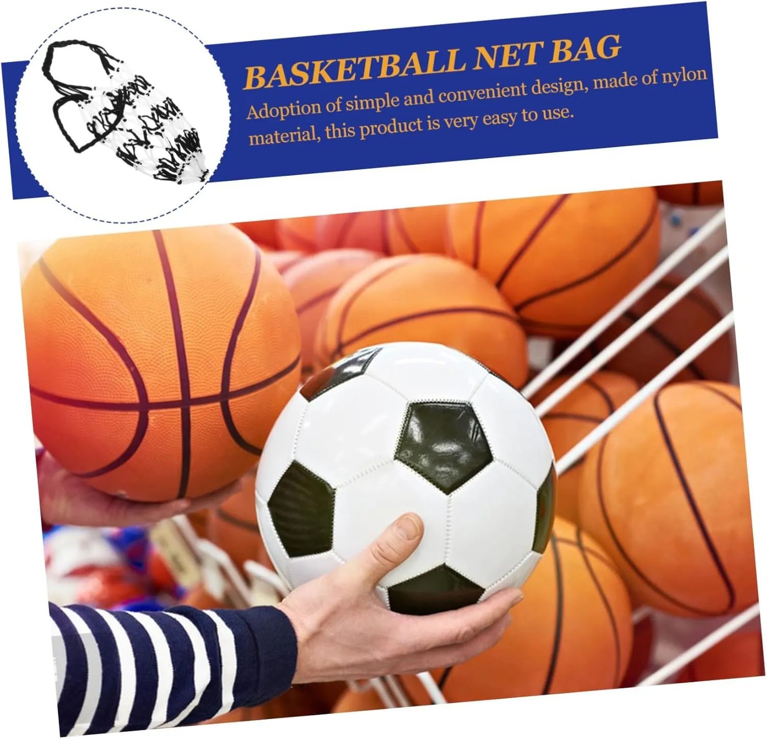 2pcs Portable Ball Net Bag Outdoor Basketball Bags Basketball Carrier Pouches Football Bags Football