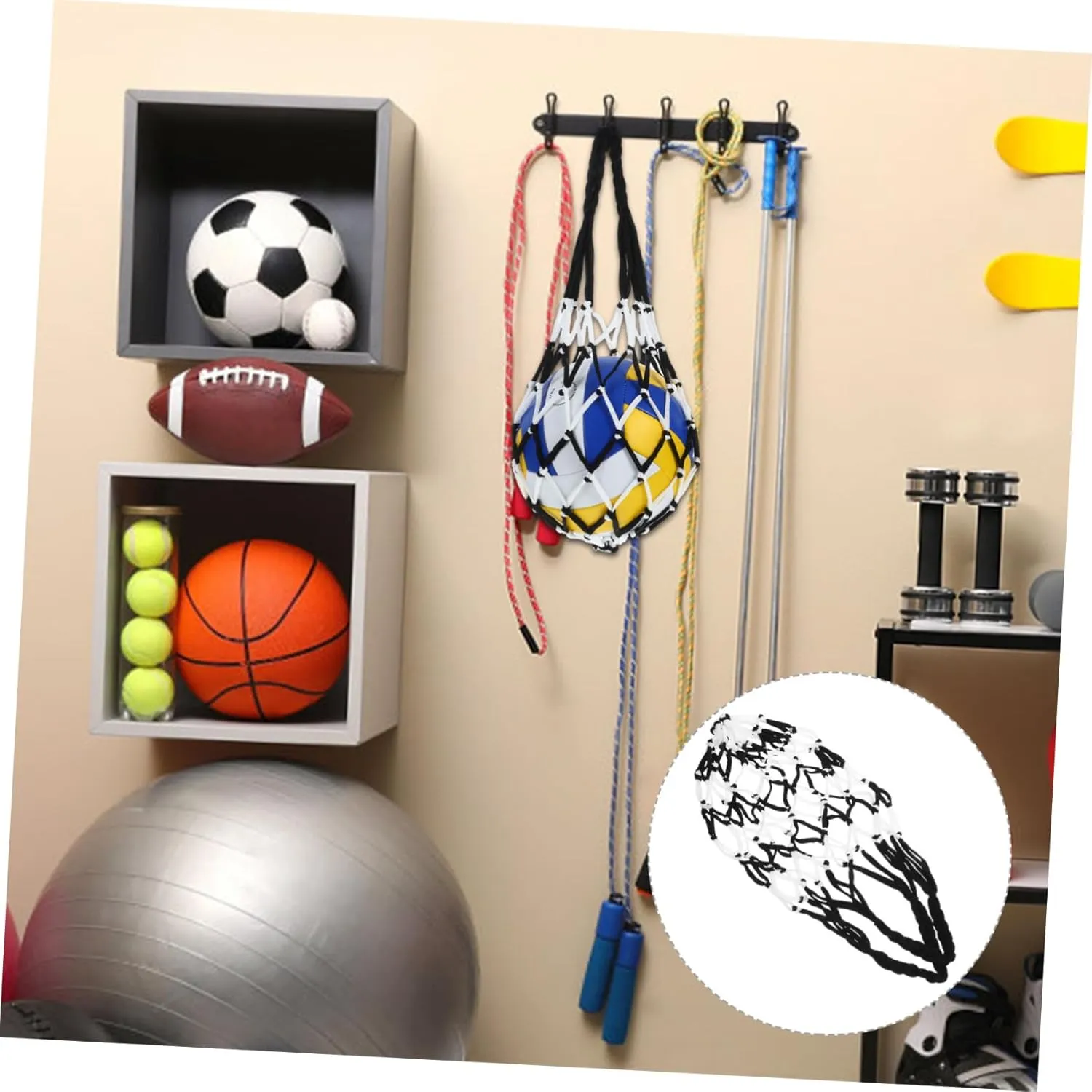 2pcs Portable Ball Net Bag Outdoor Basketball Bags Basketball Carrier Pouches Football Bags Football