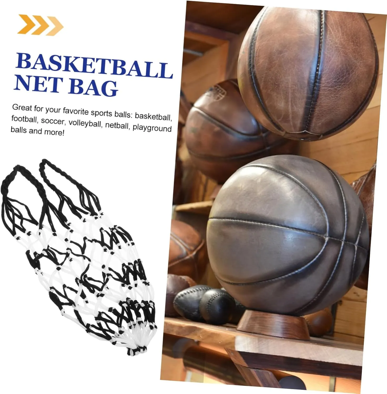 2pcs Portable Ball Net Bag Outdoor Basketball Bags Basketball Carrier Pouches Football Bags Football