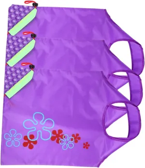 3Pcs Foldable Portable Shopping Bags Storage Pouches for Groceries Parties and Travel Handhold Design Capacity