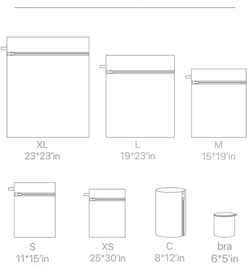 3Pcs Mesh Laundry Bags for Delicates with Premium Zipper, Travel Storage Organize Bag, Clothing Washing Bags for Laundry for Curtain,Jeans,Blouse,Stocking,Underwear