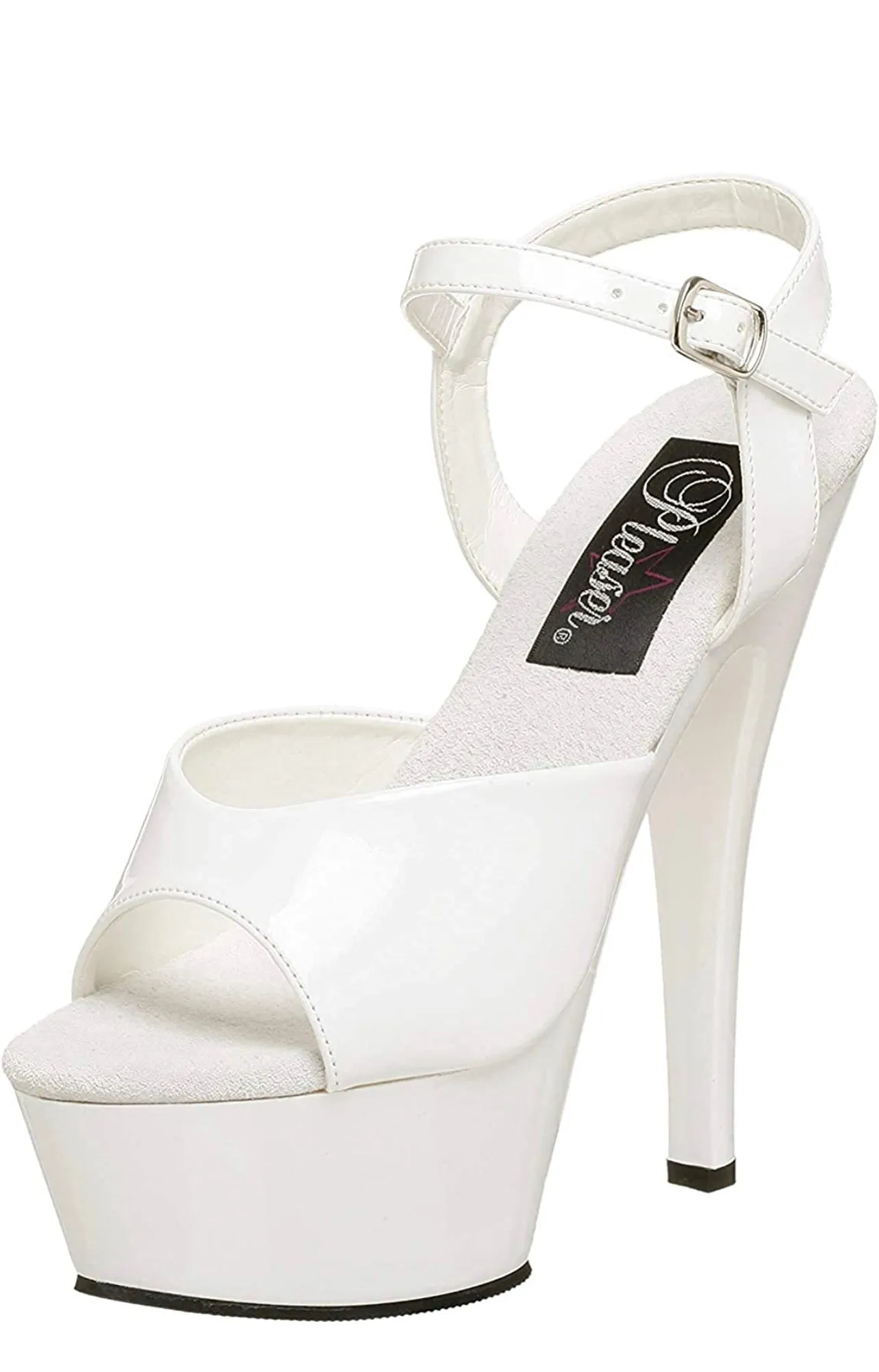 6 inch Stiletto Heel Ankle Strap Platform Sandal