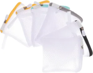 6pcs Laundry Bags Zipper Wash Bags Mini Mesh Washing Bags Net Bags Foldable Washing Machine Bags Soap Pouch Saver Laundry Pouch for Underwear Panties Small Accessories