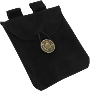Armory Replicas Renaissance Vibes: Medieval Black & Brown Suede Pouches, Conscious Violet & Peaceful Blues Leather Lights