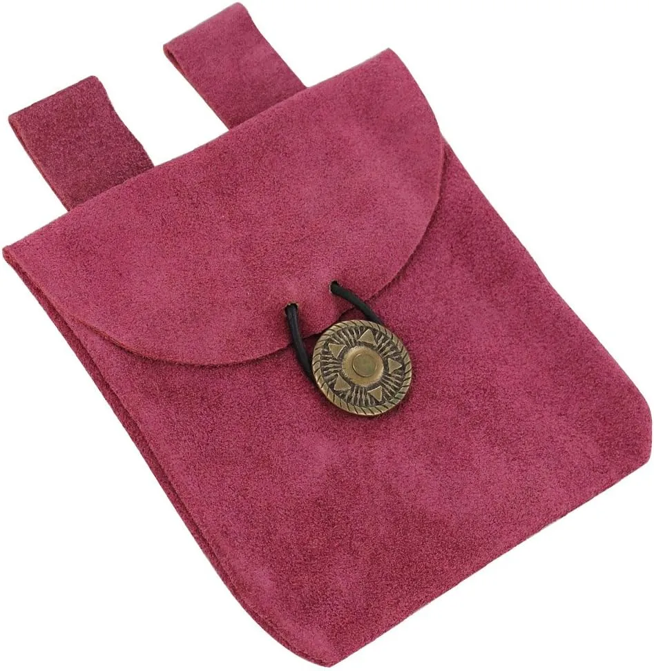 Armory Replicas Renaissance Vibes: Medieval Black & Brown Suede Pouches, Conscious Violet & Peaceful Blues Leather Lights