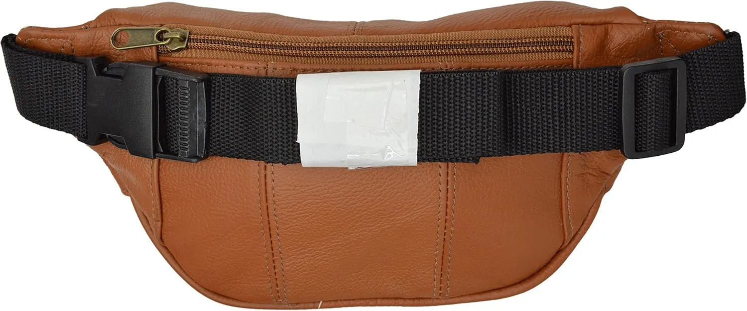 Assorted Leather Fanny Packs (#7310) (Tan)