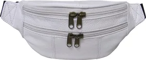 Assorted Leather Fanny Packs (White)