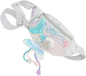 BESPORTBLE Cartoon Mermaid Sequin Chest Bag for Girls Cute Small Purses for Daily Use Travel and Outings