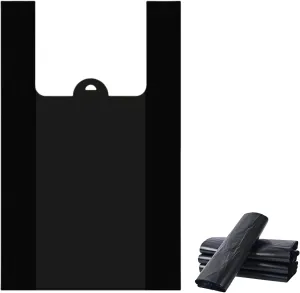 Black Small T-Shirt Trash Bags,Perfect for Dogs&Cats Poop Bags,Biodegradable with Handles (100 Count)