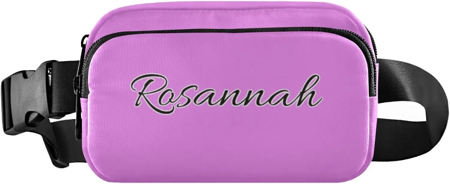Boccsty Custom Violet Belt Bag for Women Men Fanny Pack Small Waist Pouch Crossbody Bags for Outdoor Hiking Running Travel