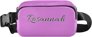 Boccsty Custom Violet Belt Bag for Women Men Fanny Pack Small Waist Pouch Crossbody Bags for Outdoor Hiking Running Travel