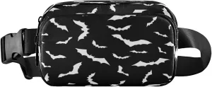 Boccsty Halloween Bat Belt Bag for Women Men Fanny Pack Small Waist Pouch Crossbody Bags for Outdoor Hiking Running Travel