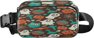 Boccsty Halloween Bats Spooky Belt Bag for Women Men Pumpkins Fanny Pack Small Waist Pouch Crossbody Bags for Outdoor Hiking Running Travel
