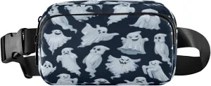 Boccsty Halloween Ghost Belt Bag for Women Men Cartoon Fanny Pack Small Waist Pouch Crossbody Bags for Outdoor Hiking Running Travel