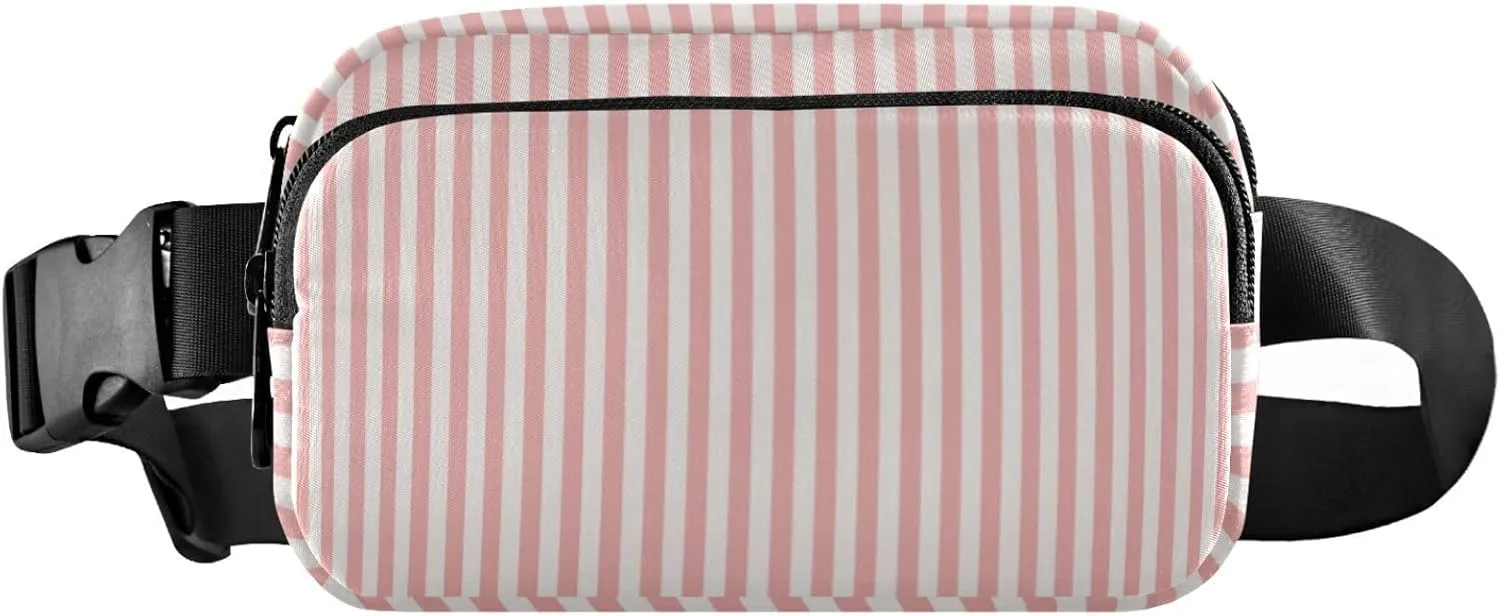 Boccsty Print Striped Belt Bag for Women Men Fanny Pack Small Waist Pouch Crossbody Bags for Outdoor Hiking Running Travel
