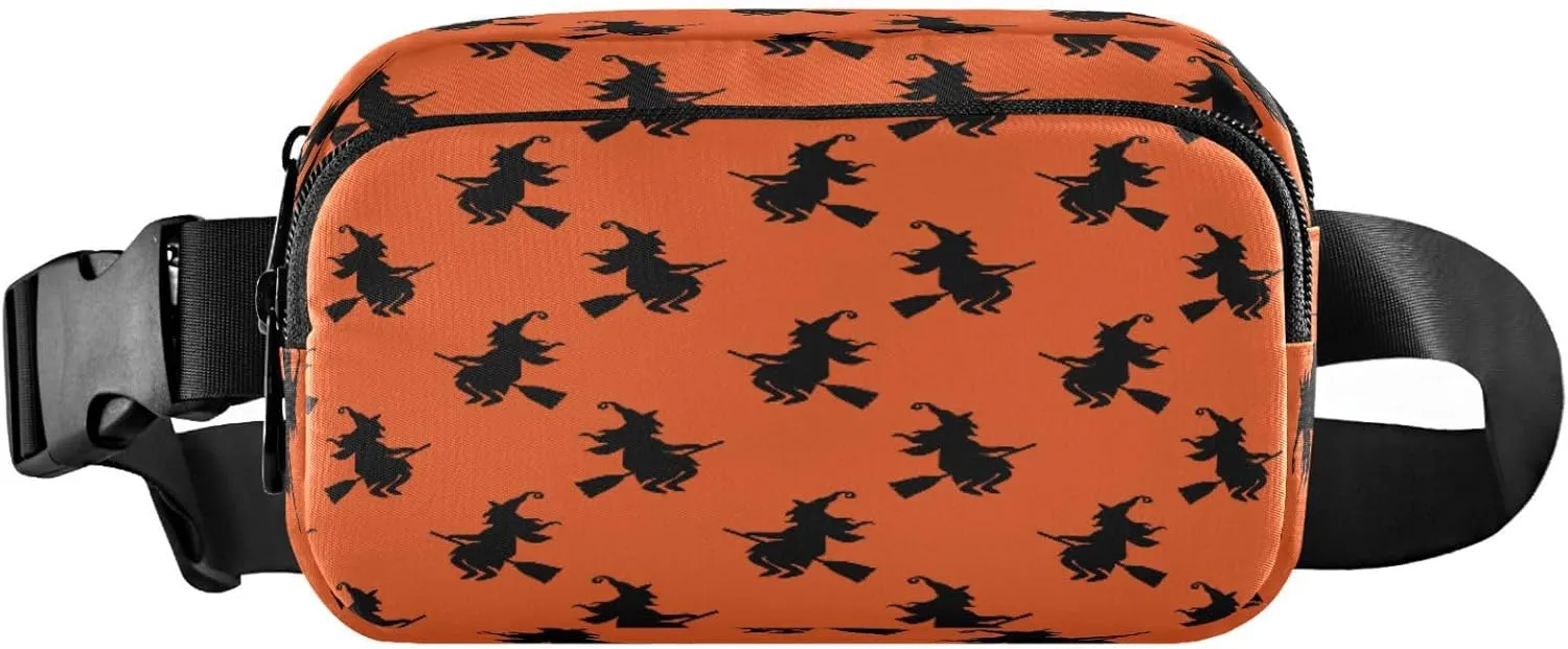 Boccsty Witch Halloween Autumn Fall Belt Bag for Women Men Fanny Pack Small Waist Pouch Crossbody Bags for Outdoor Hiking Running Travel