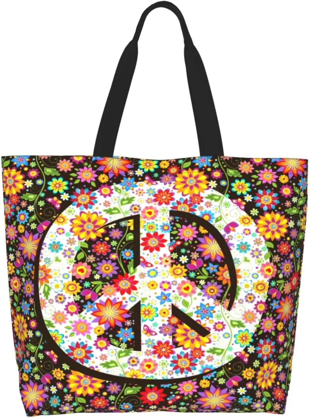 Bright Mushrooms Women's Tote Bag Large Capacity Single Shoulder Bags Handbag for Shopping Work