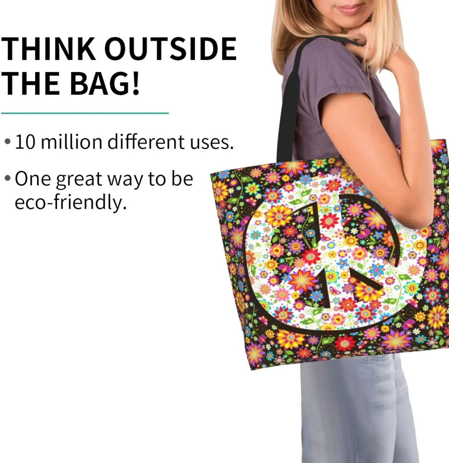 Bright Mushrooms Women's Tote Bag Large Capacity Single Shoulder Bags Handbag for Shopping Work