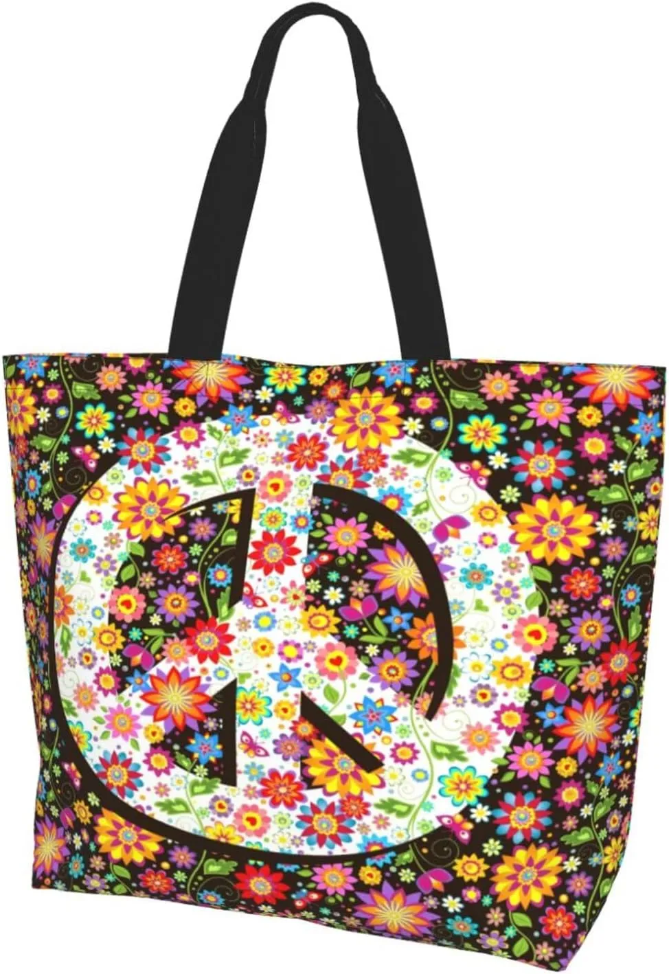Bright Mushrooms Women's Tote Bag Large Capacity Single Shoulder Bags Handbag for Shopping Work