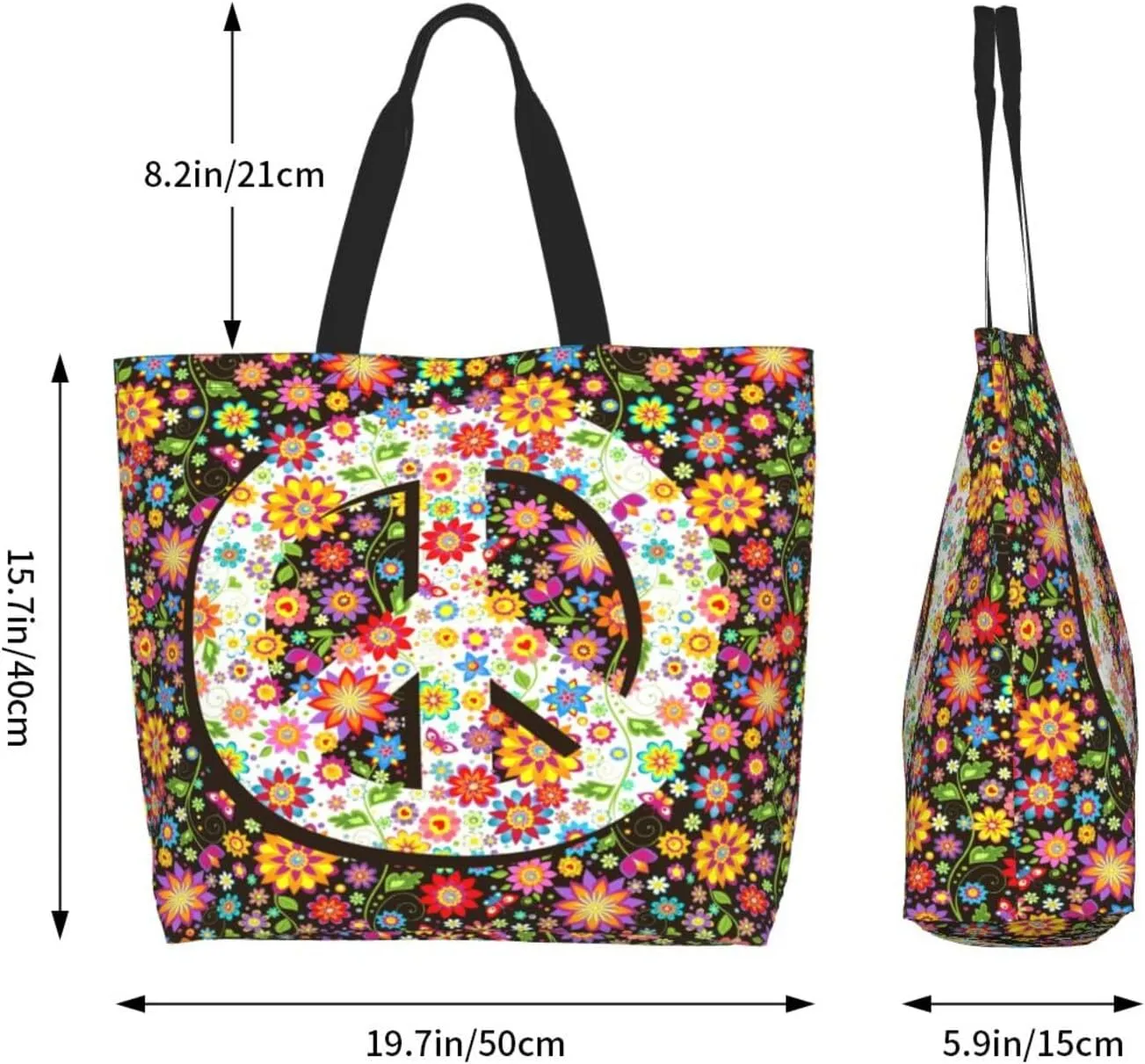 Bright Mushrooms Women's Tote Bag Large Capacity Single Shoulder Bags Handbag for Shopping Work