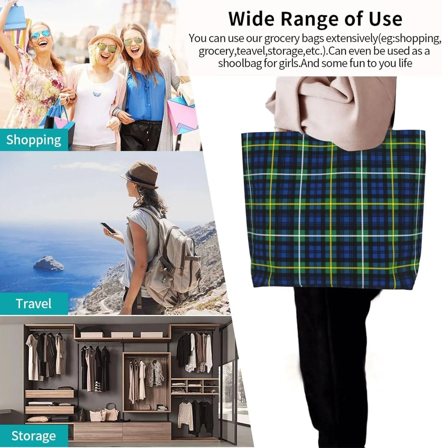 Canada Outdoor Labels Tote Bag For Women Weekender Travel Bag Reusable Grocery Bags Large Totes Handbags