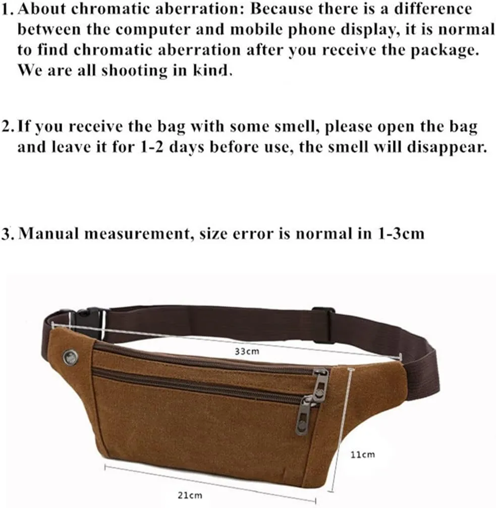 Canvas Men's Waist Packs Outdoor Sports Mountaineering Bag Fitness Running Chest Bag Mobile Phone Bag(Black)
