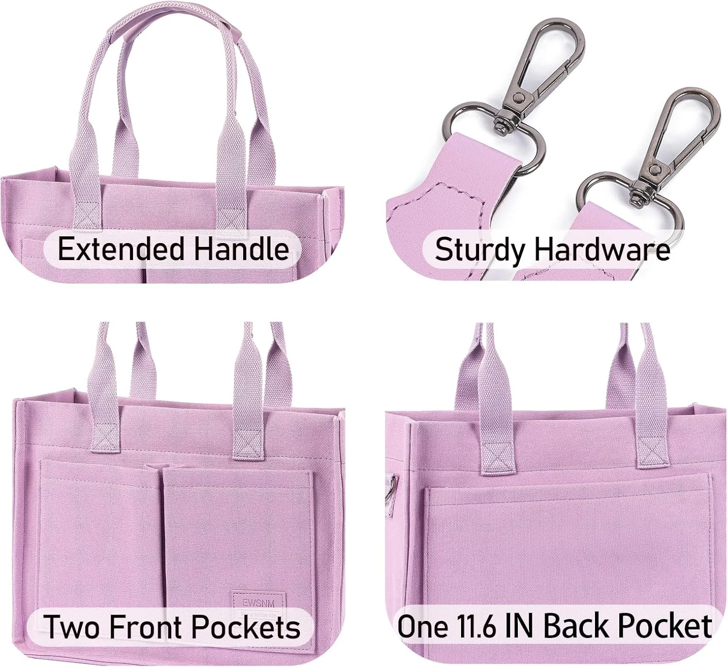 Canvas Tote Bag for Women, Large Laptop Travel Tote Handbag Totes with Crossbody Shoulder Teachers Reusable Grocery Bags