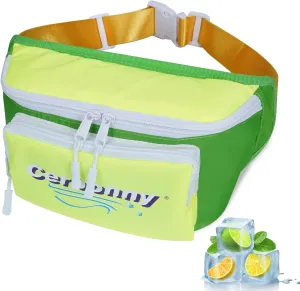 Cerbonny Small Cooler Bag,Insulated Snack Bag,Freezable Snack Bags,80s Fanny Pack,Retro Cooler,Fanny Packs,Green&Yellow
