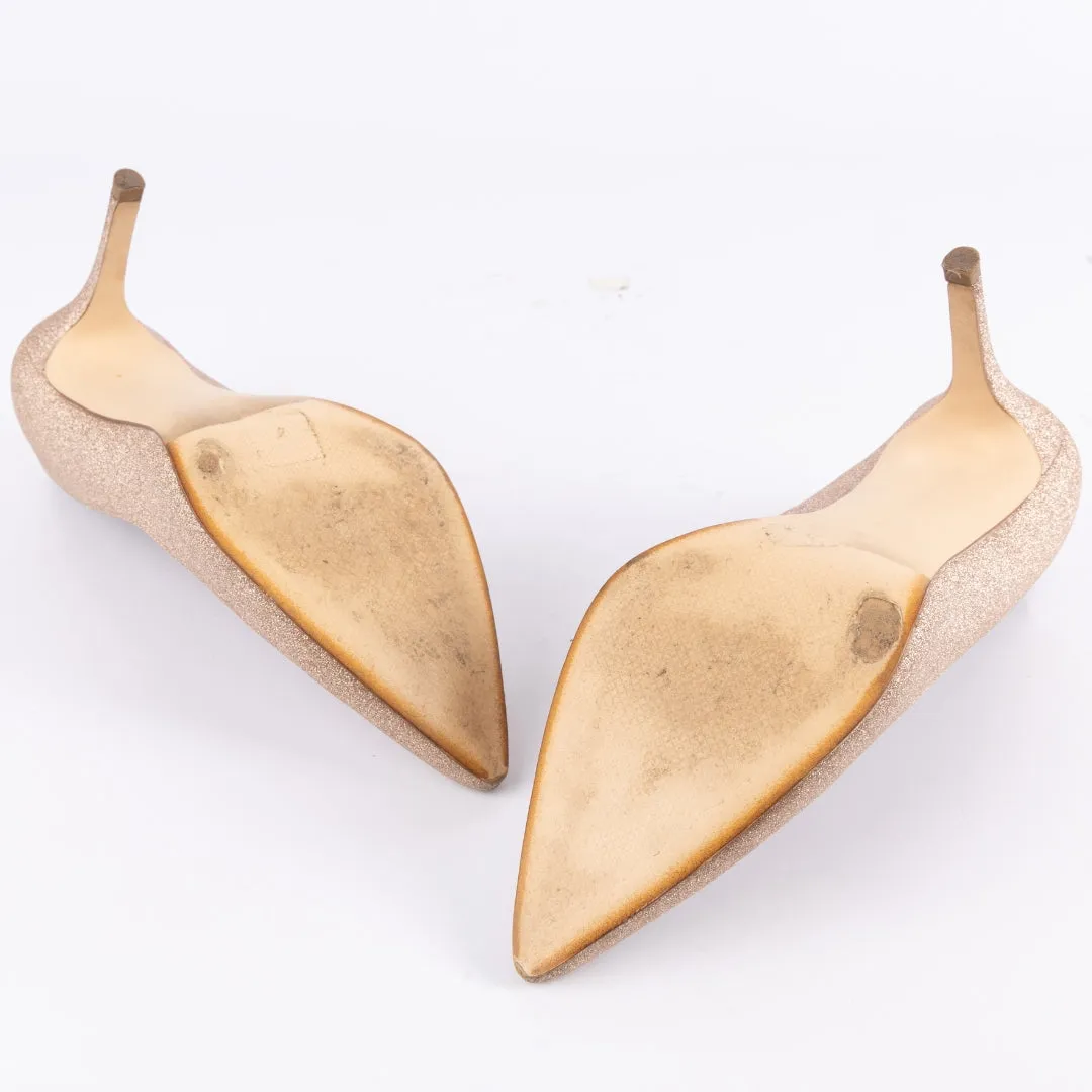 Charles & Keith Emmy Glittered Pointed-Toe Pumps