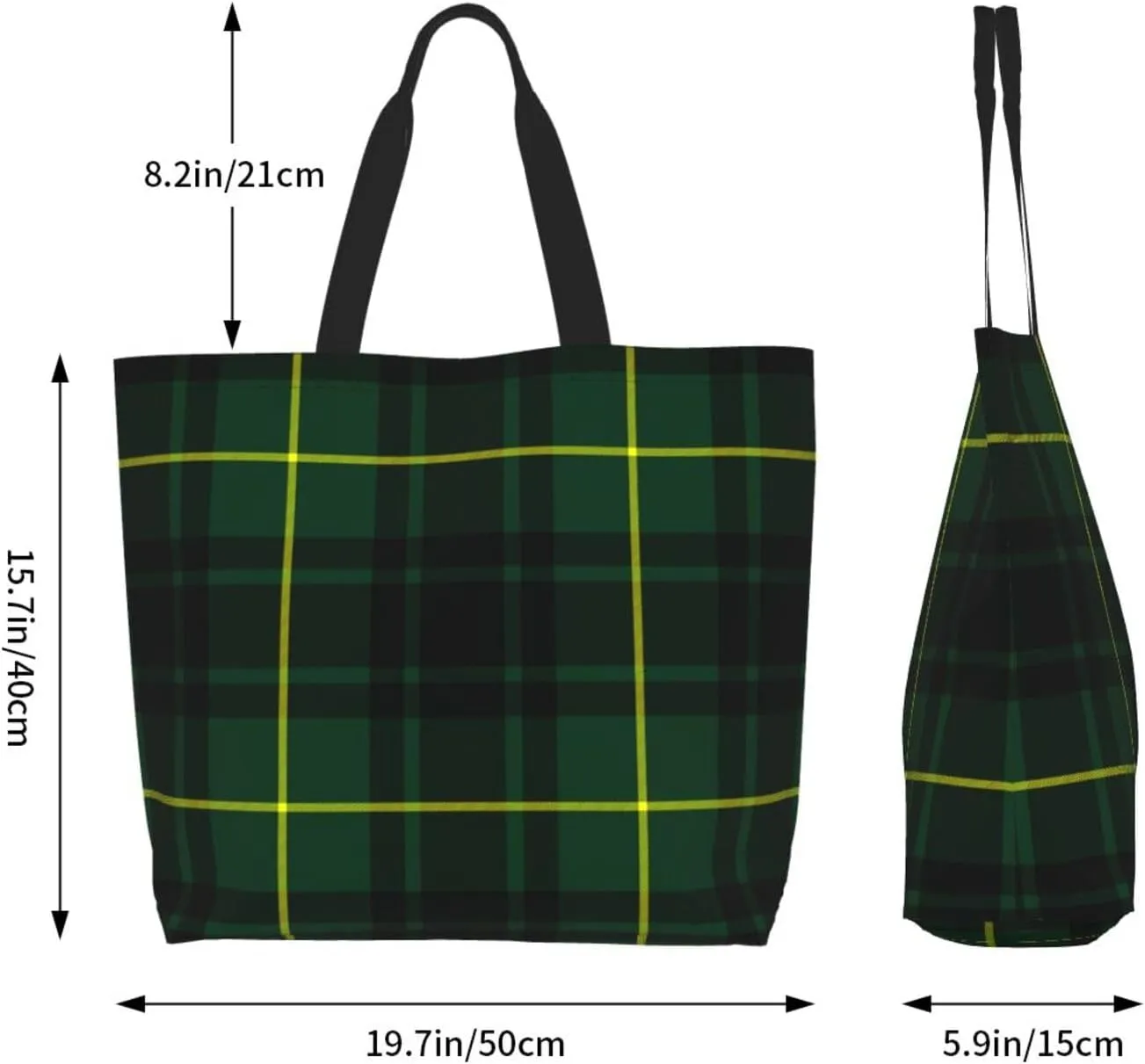 Clan Mackay Tartan Plaid Scottish Tote Bag For Women Weekender Travel Bag Reusable Grocery Bags Large Totes Handbags