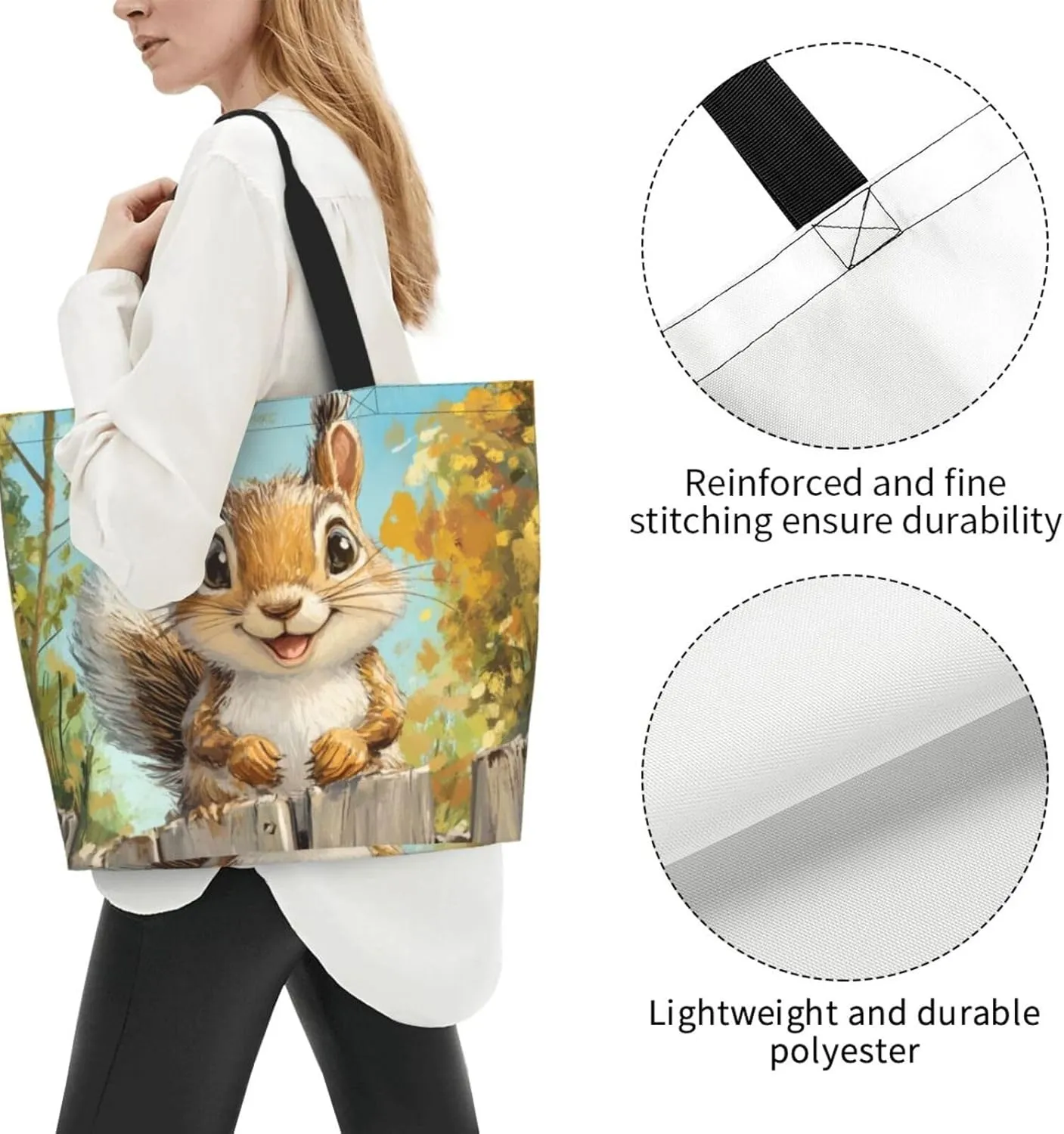 close-up Golden Retriever face print Reusable Shoulder Bags Large Casual Tote Bag Shopping Grocery grocery bag
