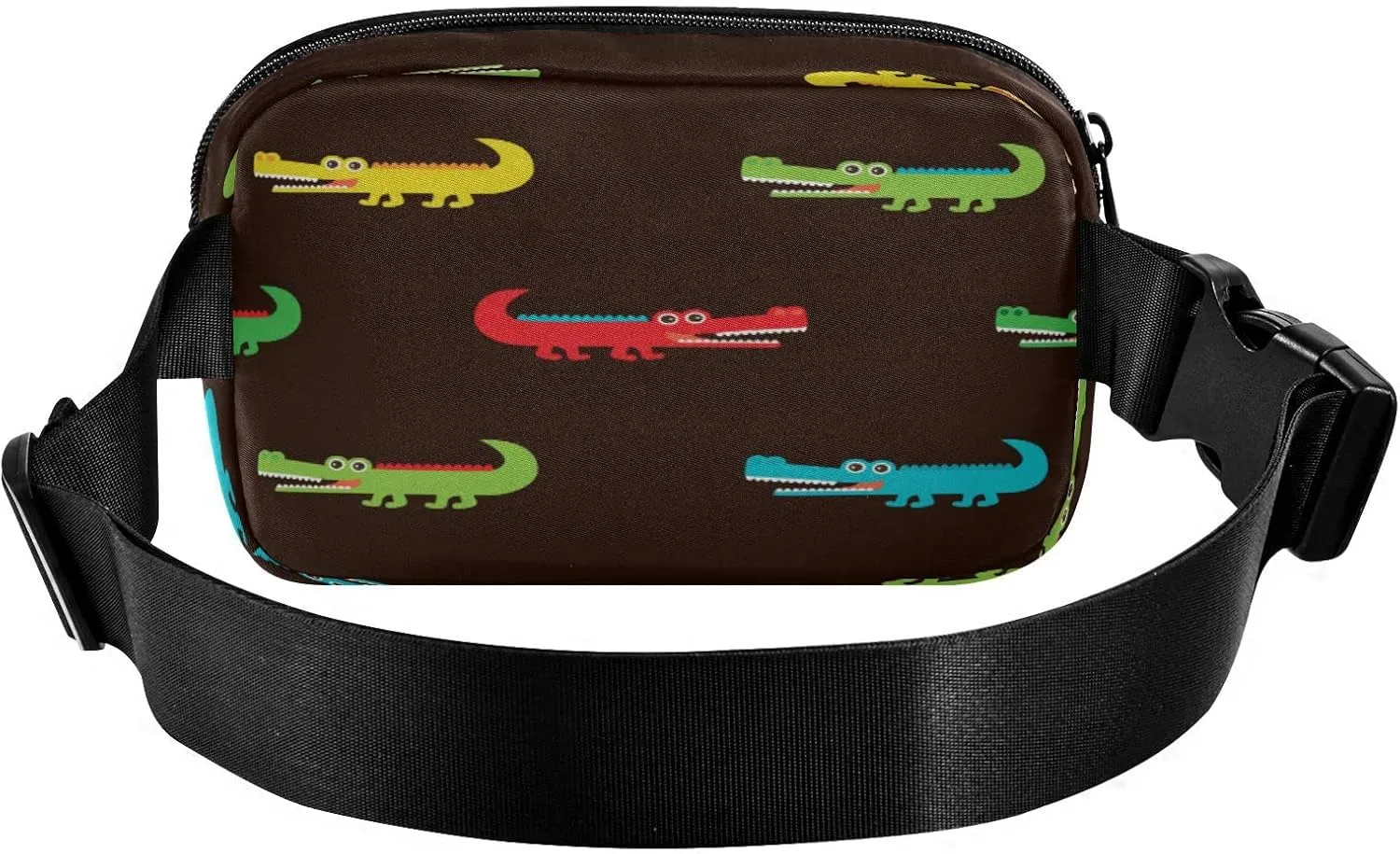 Colorful Crocodile Belt Bag for Women Men Fanny Pack Small Waist Pouch Crossbody Bags for Outdoor Hiking Running Travel