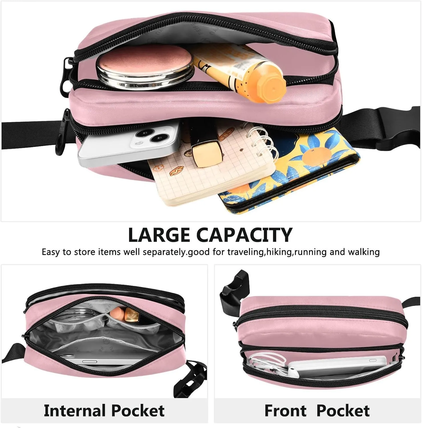 Colorful Waist Packs for Women Men Belt Bag Fanny Pack Small Waist Pouch Pouch Runing Belt for Outdoor Running Hiking Cycling