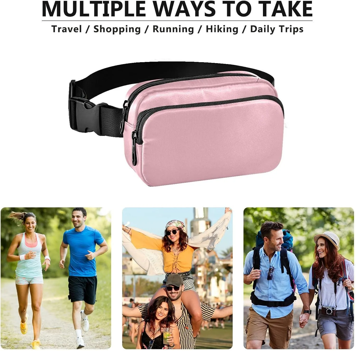 Colorful Waist Packs for Women Men Belt Bag Fanny Pack Small Waist Pouch Pouch Runing Belt for Outdoor Running Hiking Cycling