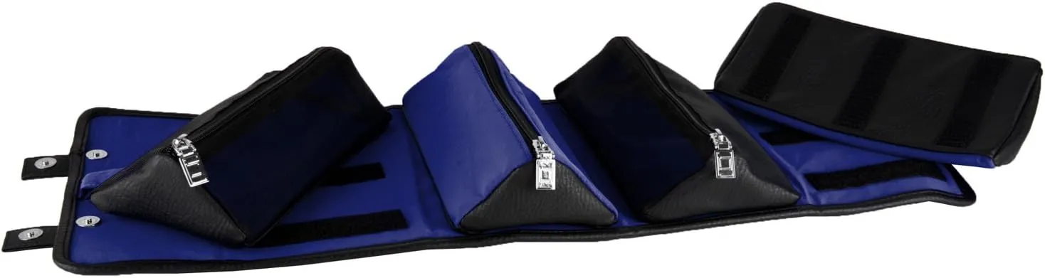 Compact Foldable Travel Toiletry Kit Bag with 4 Removable Pouches, Dopp Kit Bathroom Bag for Cosmetic, Makeup, Personal Hygiene Items, Washkit