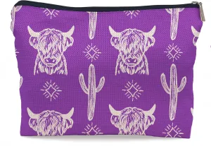 Cow Makeup Bag - Western Cowgirl Stuff, Gifts for Women