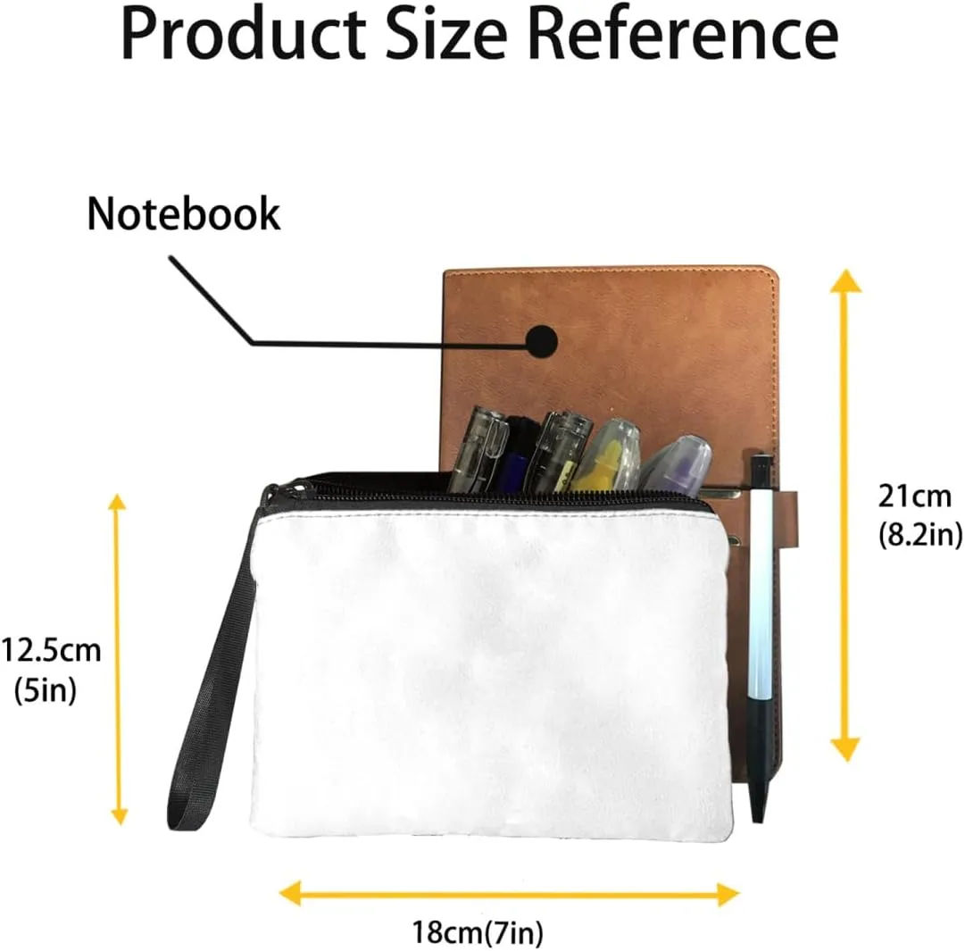Cow Print Small Pouches for Purse with Zipper Portable Purse Pouch with Strap Stylish Lightweight Sanitary Napkin Storage Purse Pouches for Women