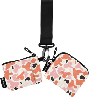 Cow Print Zip Around Wristlet Wallet for Women Portable Detachable Dual Pocket Keychain Wallet Wrist Wallet