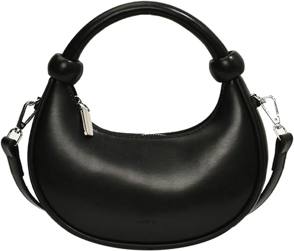 Crescent Purses for Women Cute Y2k Shoulder Crossbody Bag Small Dumpling Totes Handbag Vegan Leather Clutch Satchel